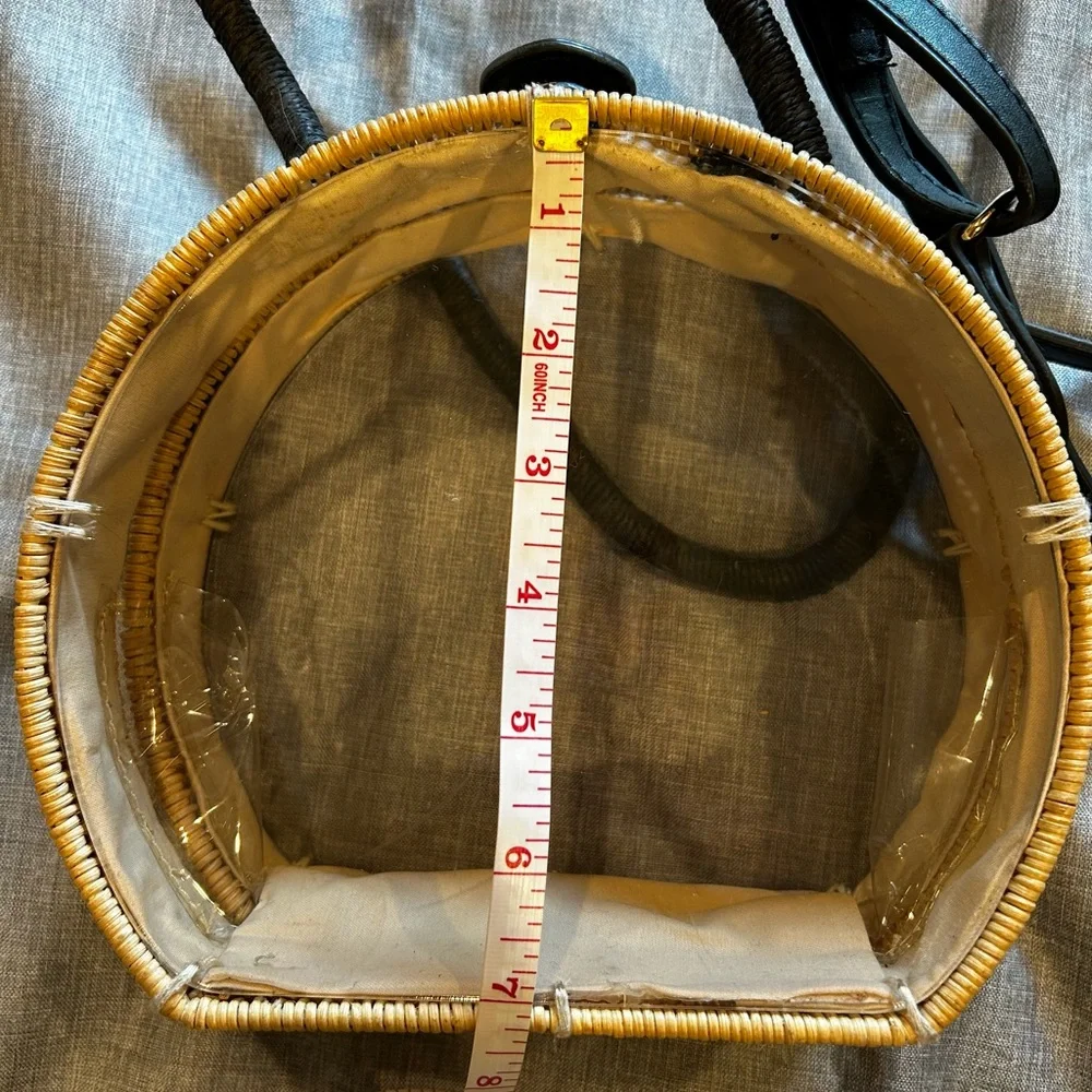 Target Bamboo/Whicker Transparent Crossbody Bag - Picture 4 of 6